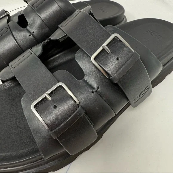 Ugg Men’s Size 13 Capitola Buckle Slides Black NWT